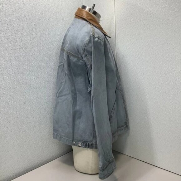 NEW DIESEL Men's Jacket J-Chart Intentionally Dirty Effect Full Zip Size 52 Blue - Picture 9 of 9